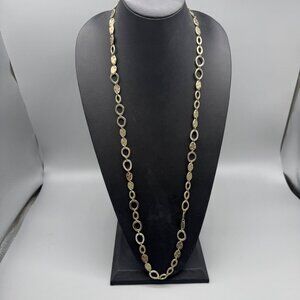 Premier Design Gold-Tone 38" Long Necklace With Textured & Rhinestone